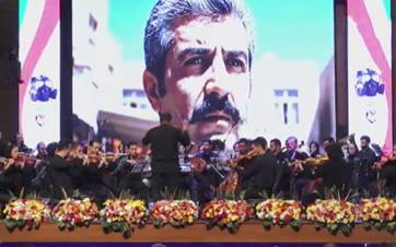 Tehran Symphony Orchestra playing the Sardasht Symphony on November 19, 2025. Photo: screengrab/Rudaw