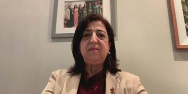 Sinam Mohamad, a representative of the Syrian Democratic Council (SDC), in an online interview with Rudaw on December 8, 2025. Photo: screengrab/Rudaw