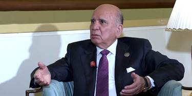 Iraqi Foreign Minister Fuad Hussein speaking to Rudaw in an interview in Doha on December 7, 2025. Photo: Screengrab/Rudaw