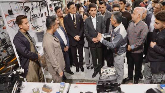 South Korean Ambassador to Iran Kim Junpyo visiting a vocational training center in Sanandaj in western Kurdistan province on December 23, 2025. Photo: Tasnim news agency. 