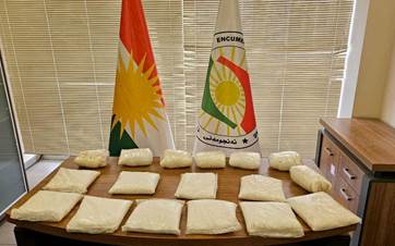 A quantity of drugs seized by Kurdish security forces. File photo: Kurdistan Region's anti-narcotics directorate