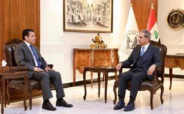 Iraqi National Security Advisor Qassim al-Araji (left) and Supreme Judicial Council President Faiq Zidan (right) in a meeting in Baghdad on December 24, 2025. Photo: Qasim al-Araji/Facebook