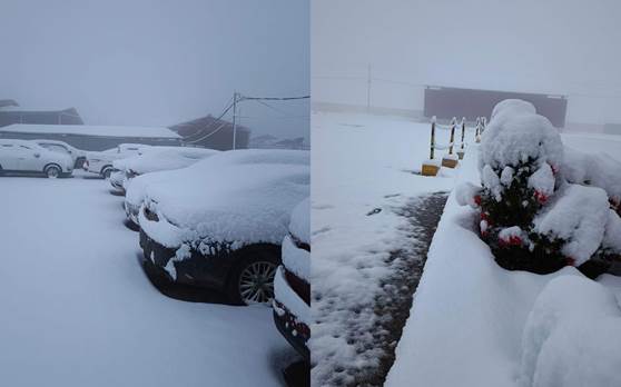 بەفربارین لە دەروازەی سەرزێڕێ لە سنووری قەزای ئامێدی.